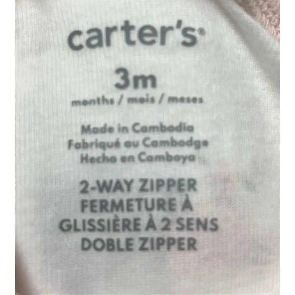 Carter’s Sheep Print Sleep And Play One Piece Outfit   Girls Size 3 Months   NWT